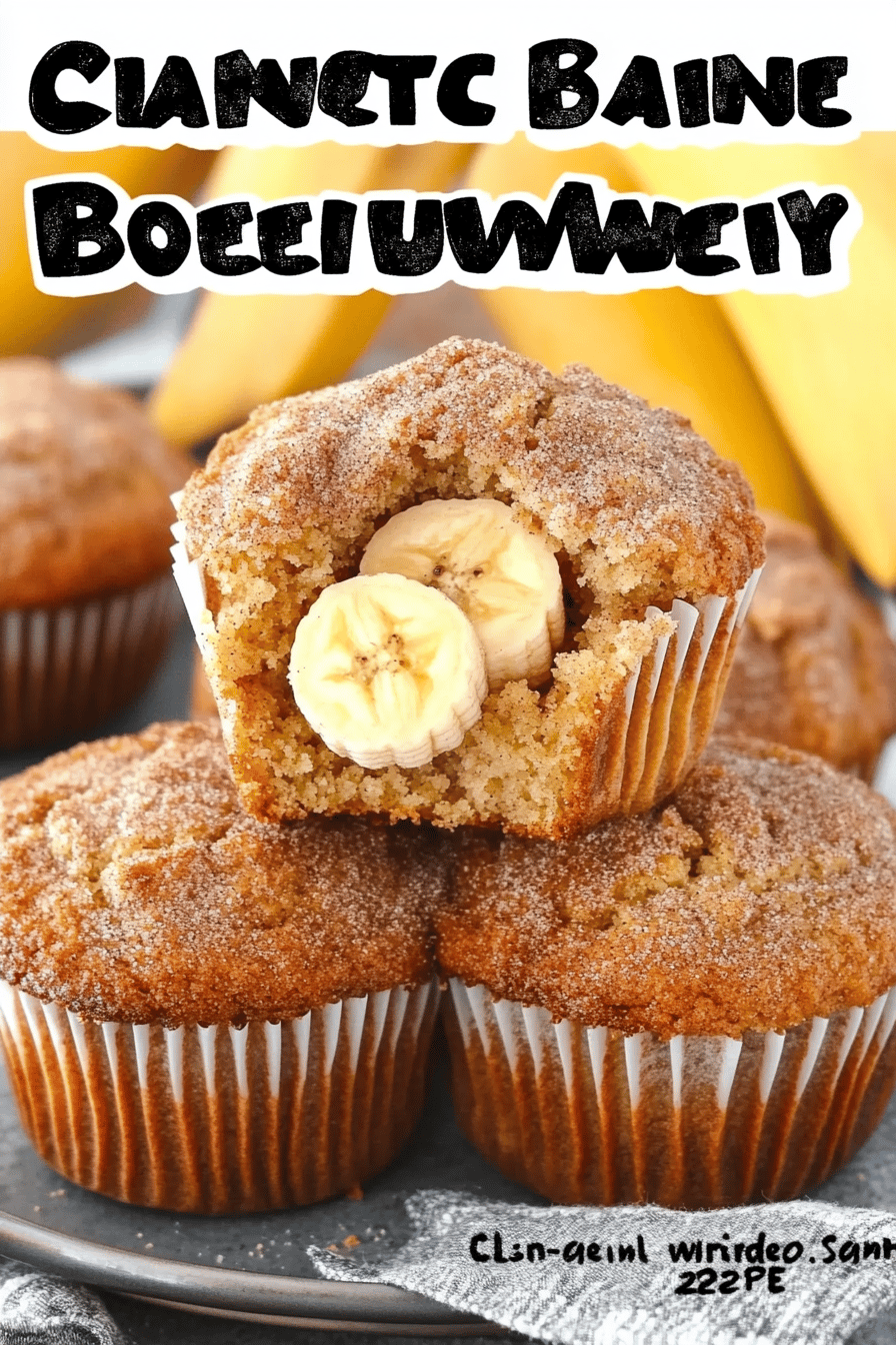 Cinnamon Banana Bread Muffins final dish beautifully presented and ready to serve