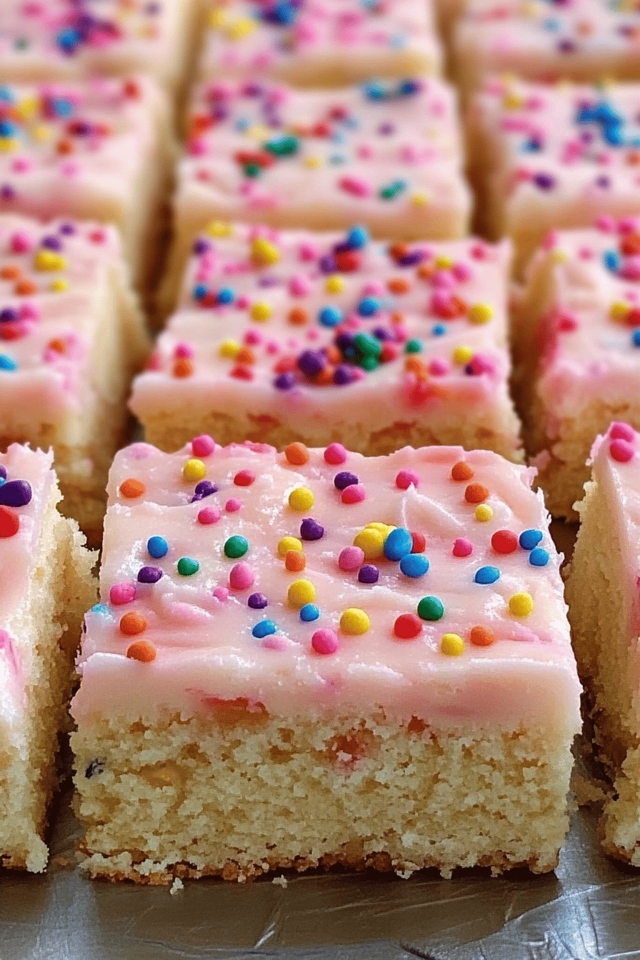 Cookie Sheet Sugar Cookie Bars ingredients organized and measured on kitchen counter