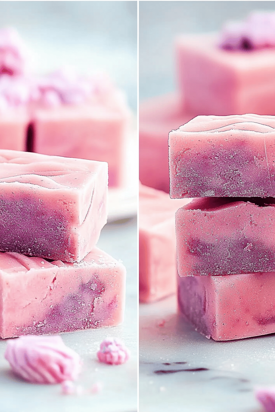 Cotton Candy Fudge ingredients organized and measured on kitchen counter