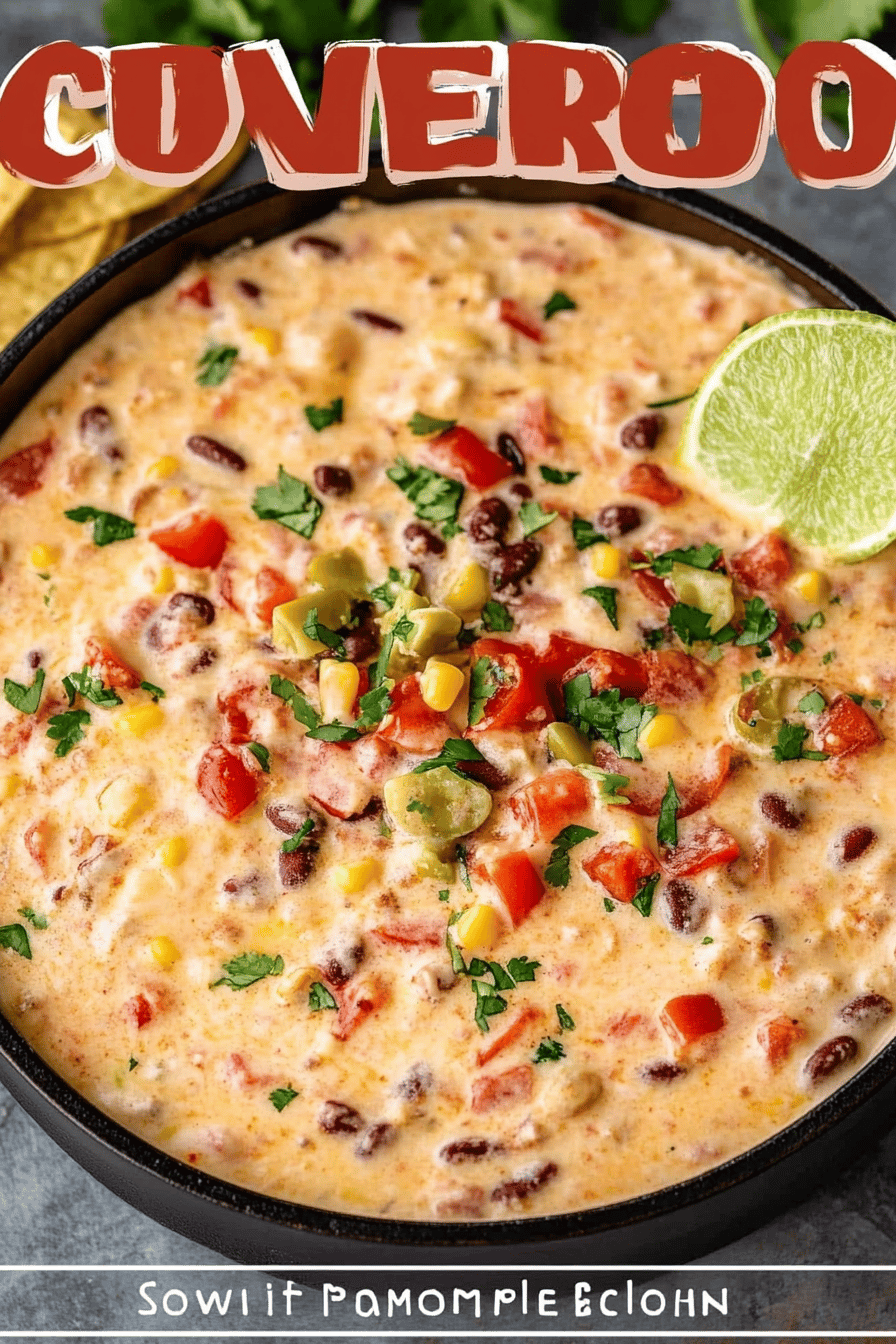 Cowboy Queso Recipe slice on plate showing perfect texture and swirl pattern