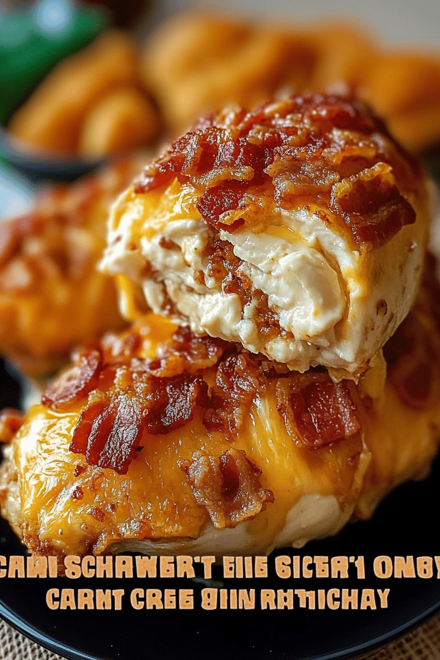 Cream Cheese Bacon Stuffed Chicken final dish beautifully presented and ready to serve