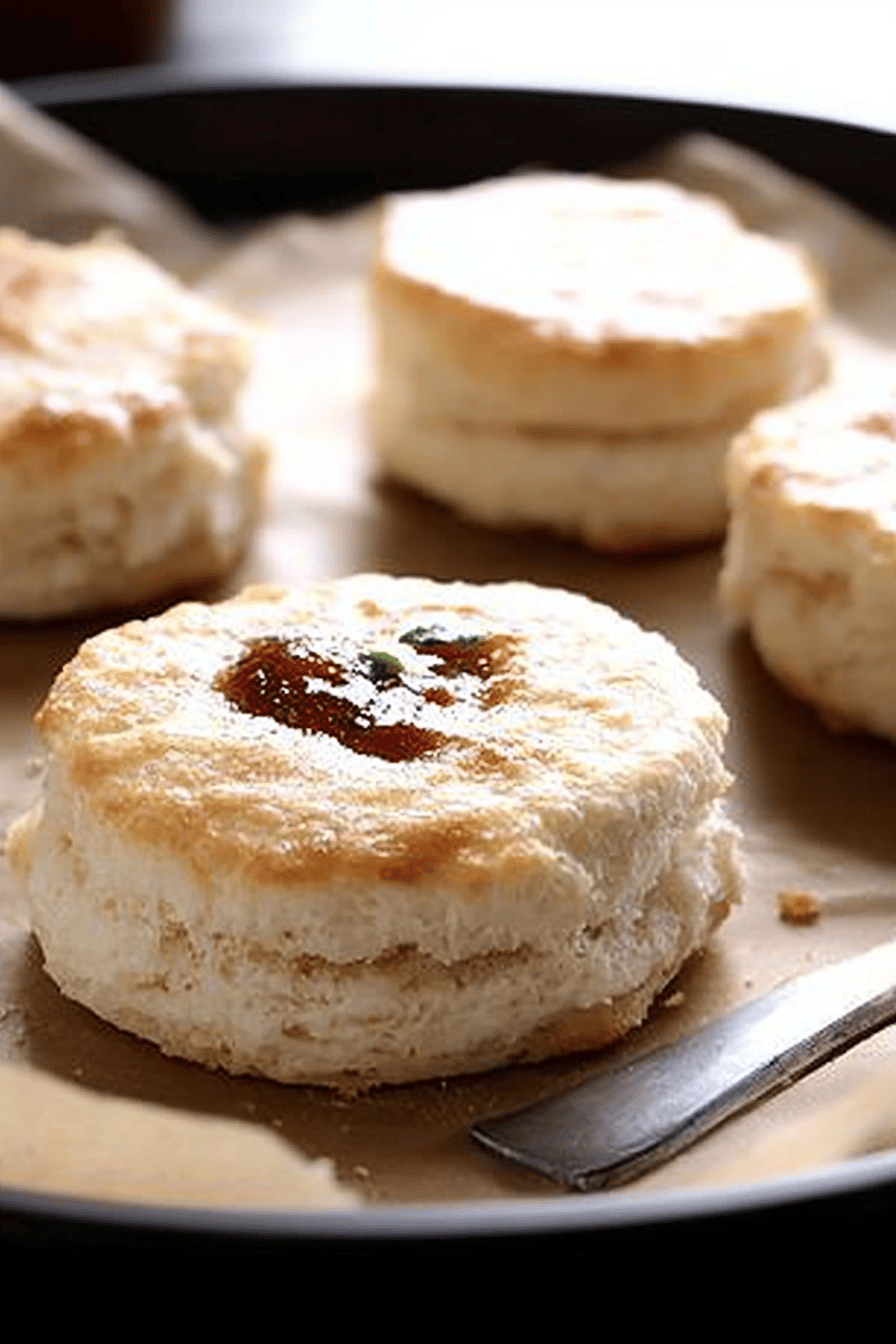 Cream Cheese Buttermilk Biscuits ingredients organized and measured on kitchen counter