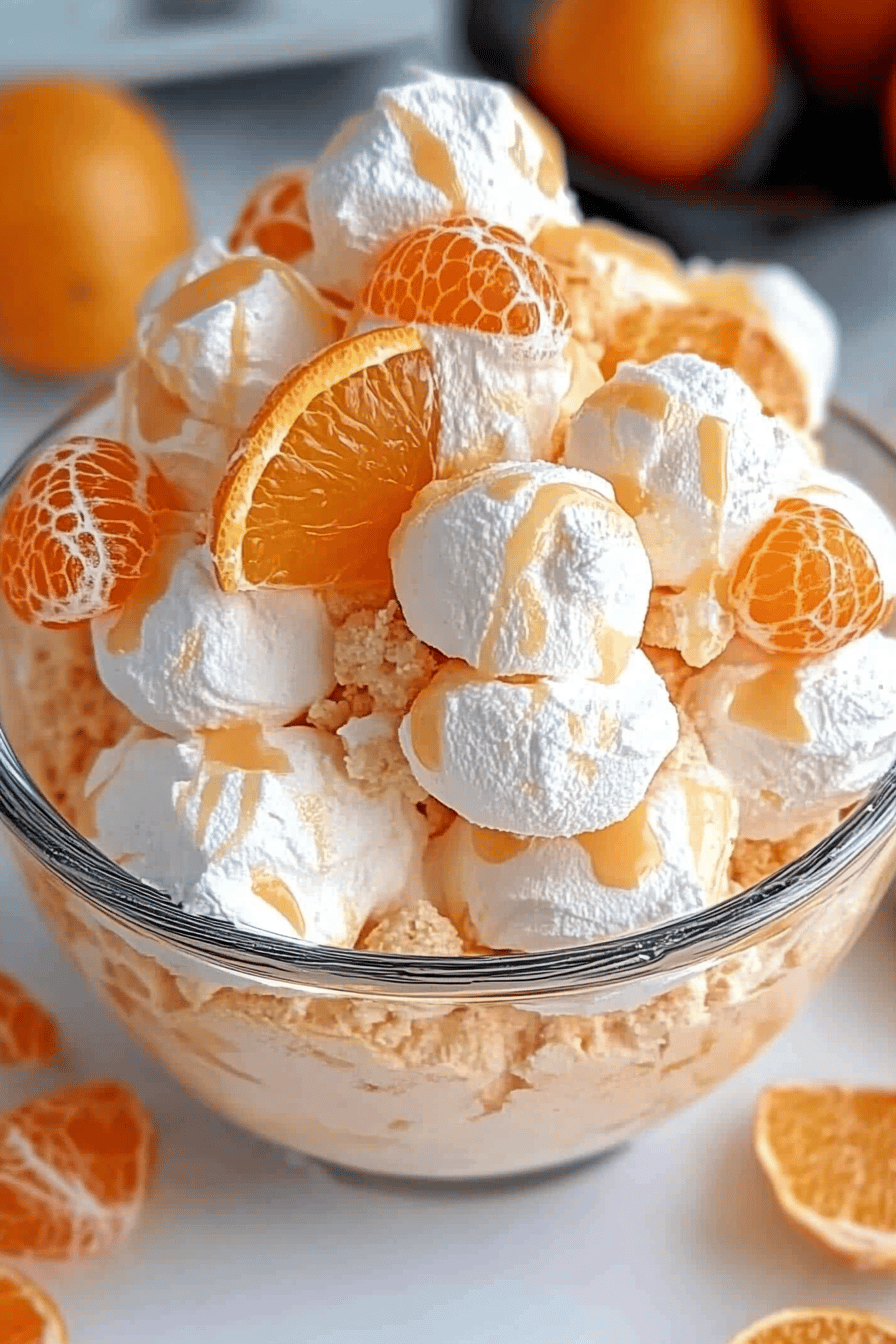 Creamsicle Orange Fluff Recipe final dish beautifully presented and ready to serve
