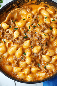 Creamy Beef and Shells