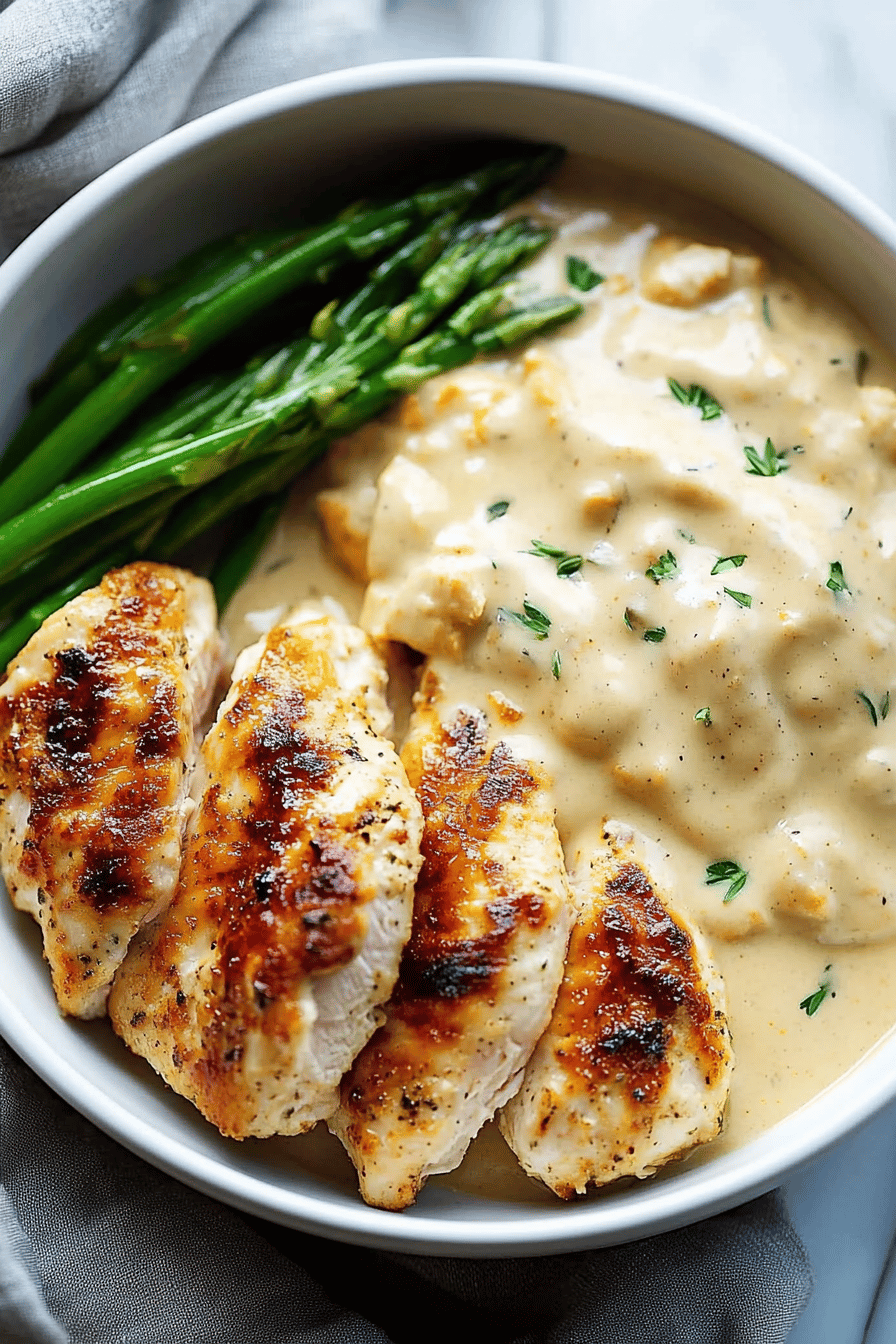Creamy Ranch Chicken ingredients organized and measured on kitchen counter
