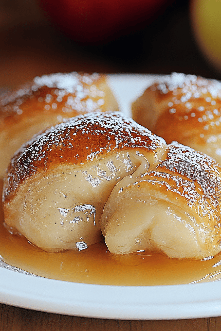 Crescent Roll Apple Dumplings ingredients organized and measured on kitchen counter