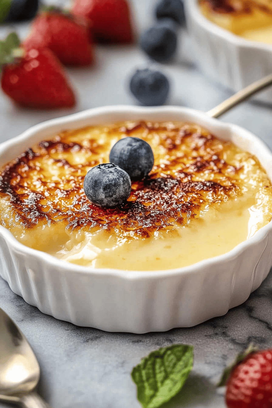 Crème Brûlée Tips final dish beautifully presented and ready to serve
