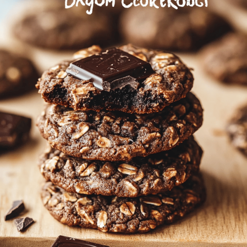 Dark Chocolate Oatmeal Cookies