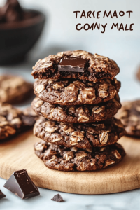 Dark Chocolate Oatmeal Cookies