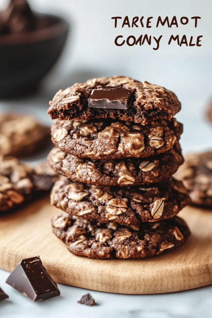 Dark Chocolate Oatmeal Cookies