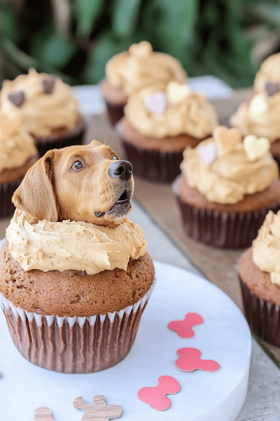 Dog Cupcakes final dish beautifully presented and ready to serve