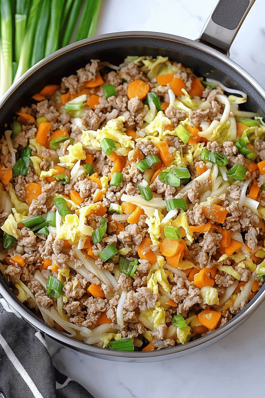 Egg Roll in a Bowl final dish beautifully presented and ready to serve