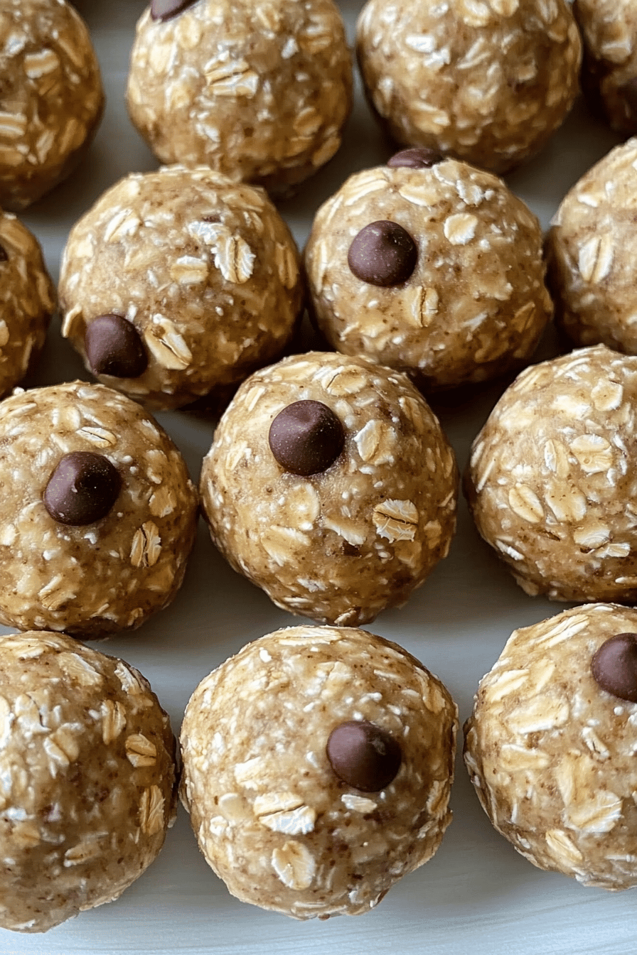 Energy Oatmeal Balls slice on plate showing perfect texture and swirl pattern
