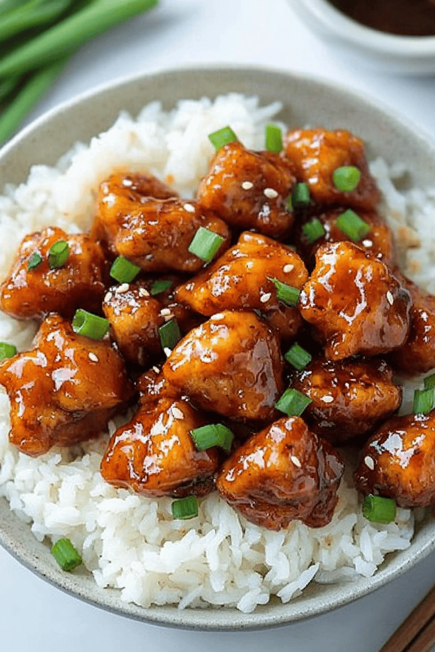 Firecracker Chicken Recipe final dish beautifully presented and ready to serve