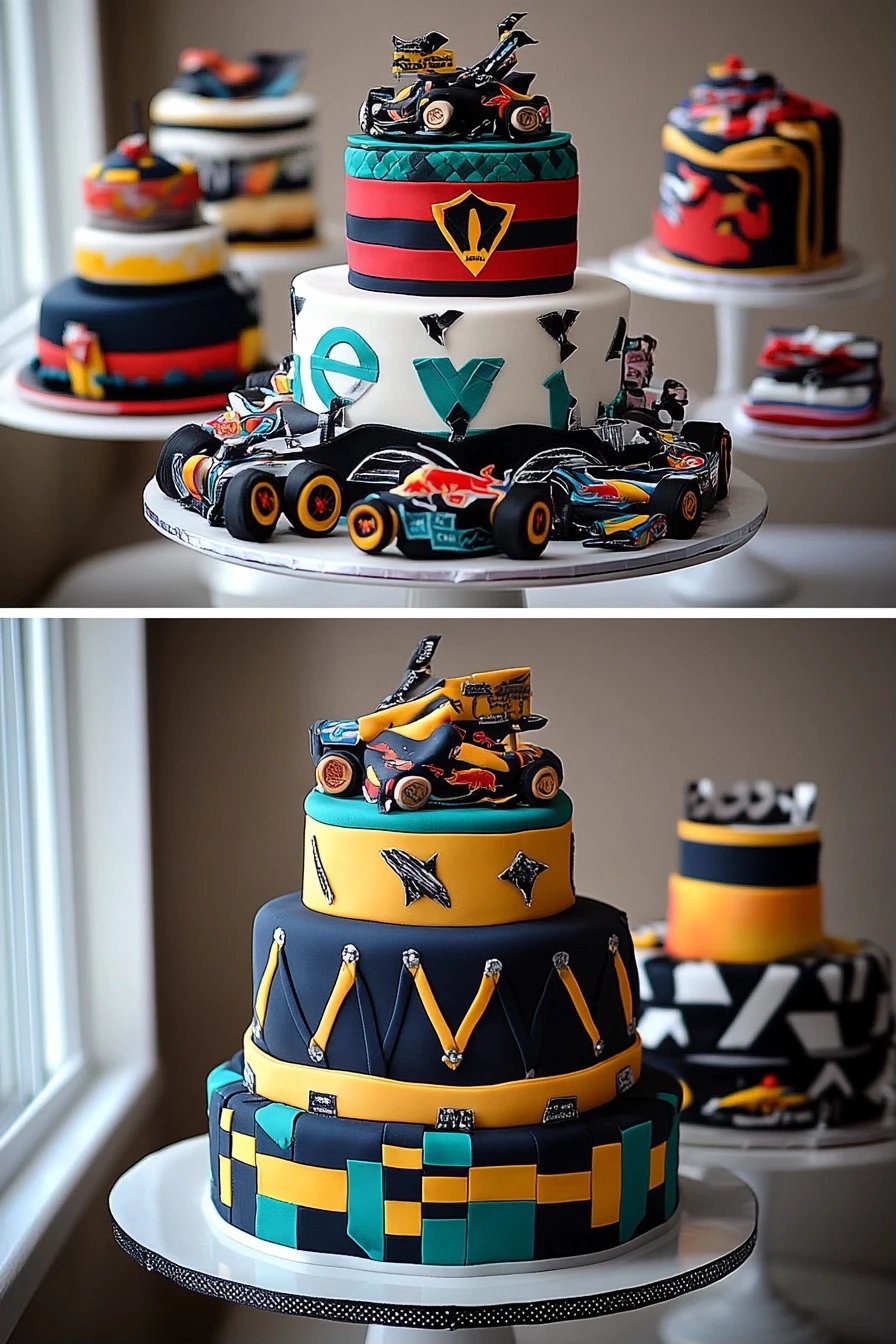Formula 1 Cake Ideas final dish beautifully presented and ready to serve