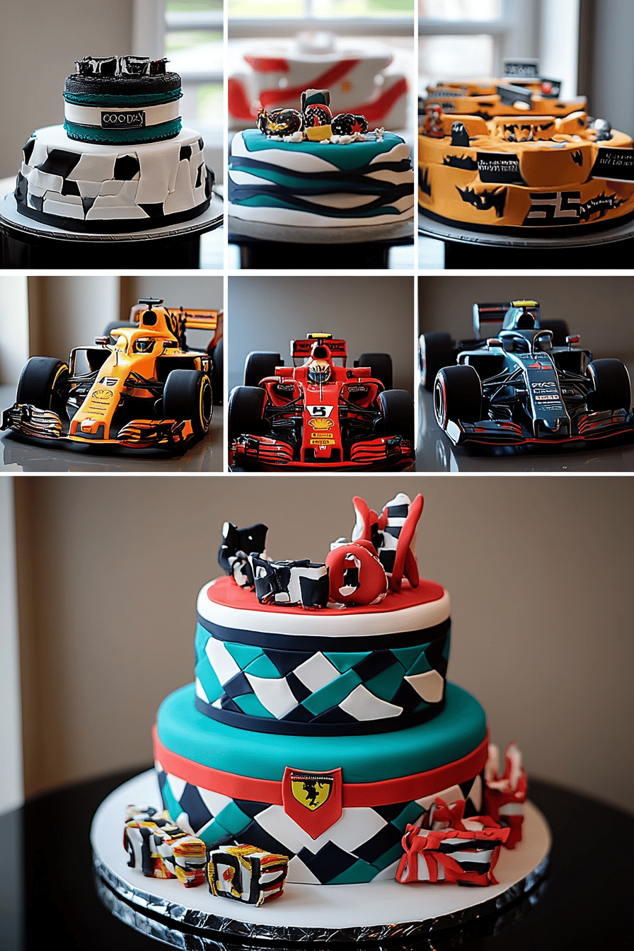 Formula 1 Cake Ideas ingredients organized and measured on kitchen counter