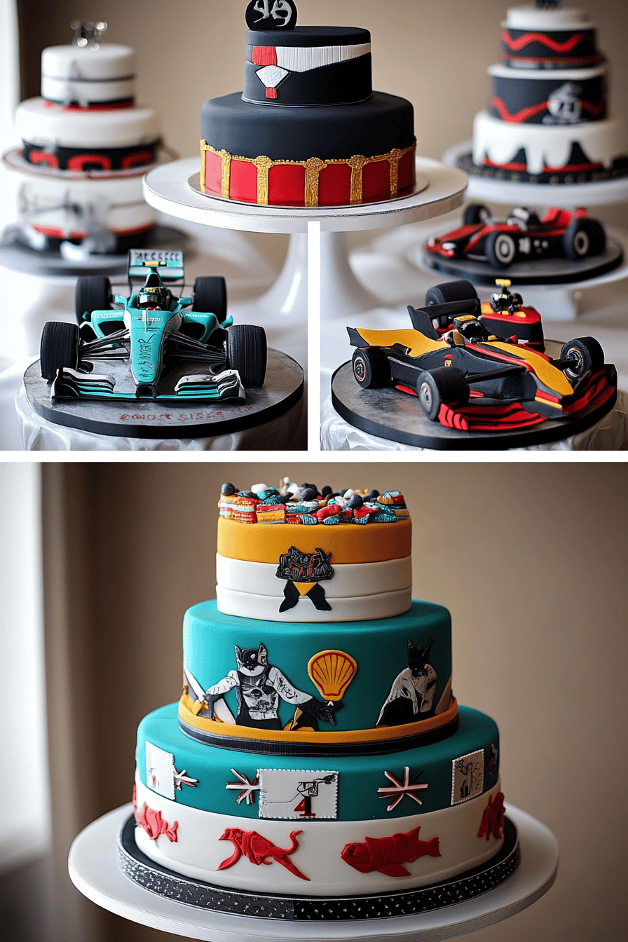 Formula 1 Cake Ideas slice on plate showing perfect texture and swirl pattern