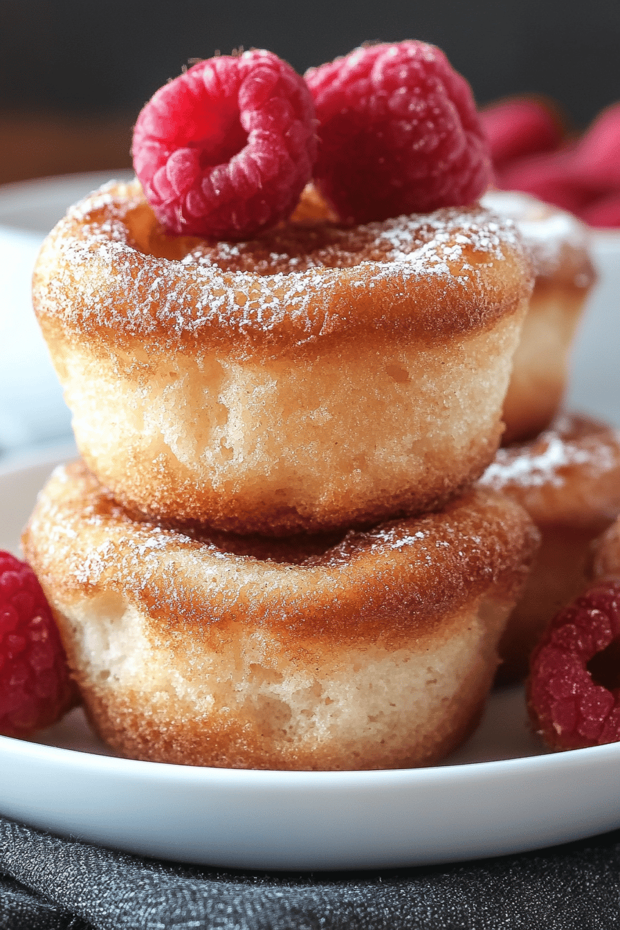 French Toast Muffins slice on plate showing perfect texture and swirl pattern