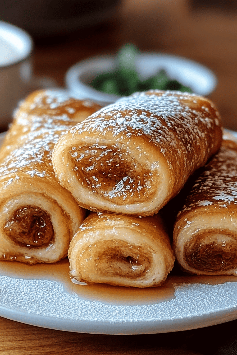 French Toast Rolls ingredients organized and measured on kitchen counter