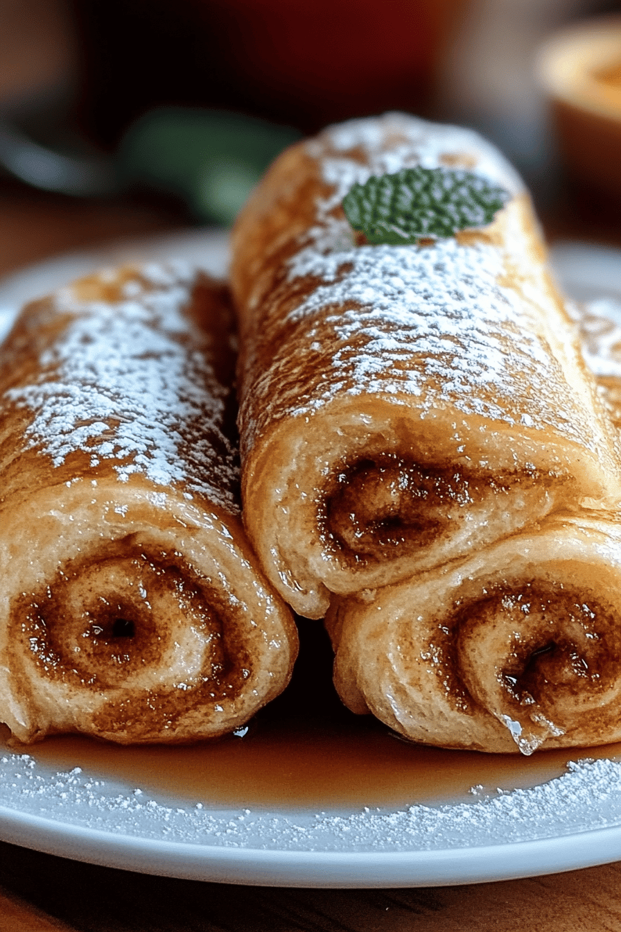 French Toast Rolls final dish beautifully presented and ready to serve