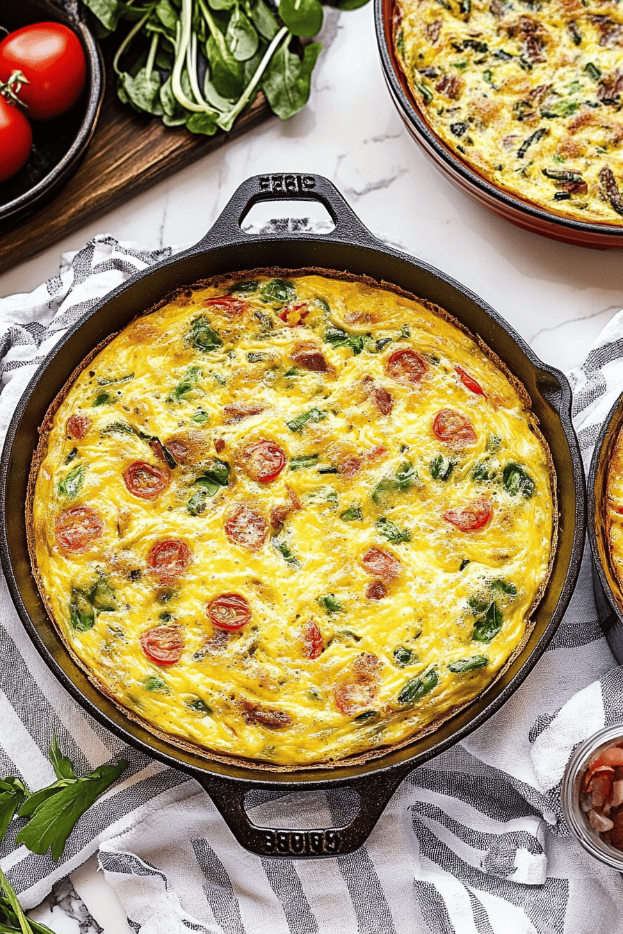 Frittata Tips final dish beautifully presented and ready to serve