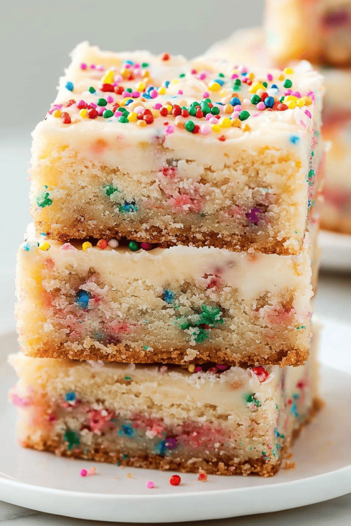 Funfetti Cake Batter Cookie Bars