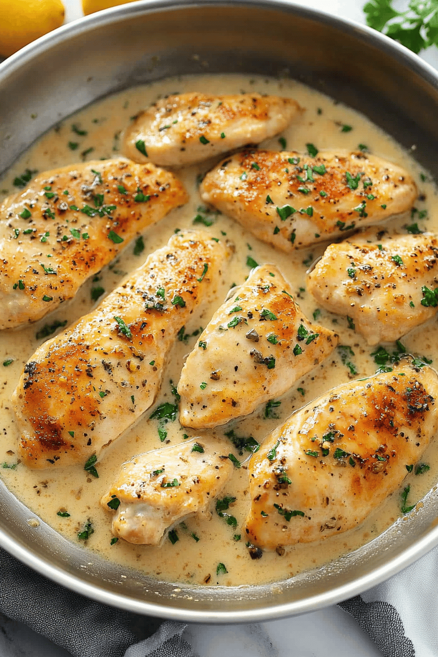 Garlic Parmesan Chicken final dish beautifully presented and ready to serve