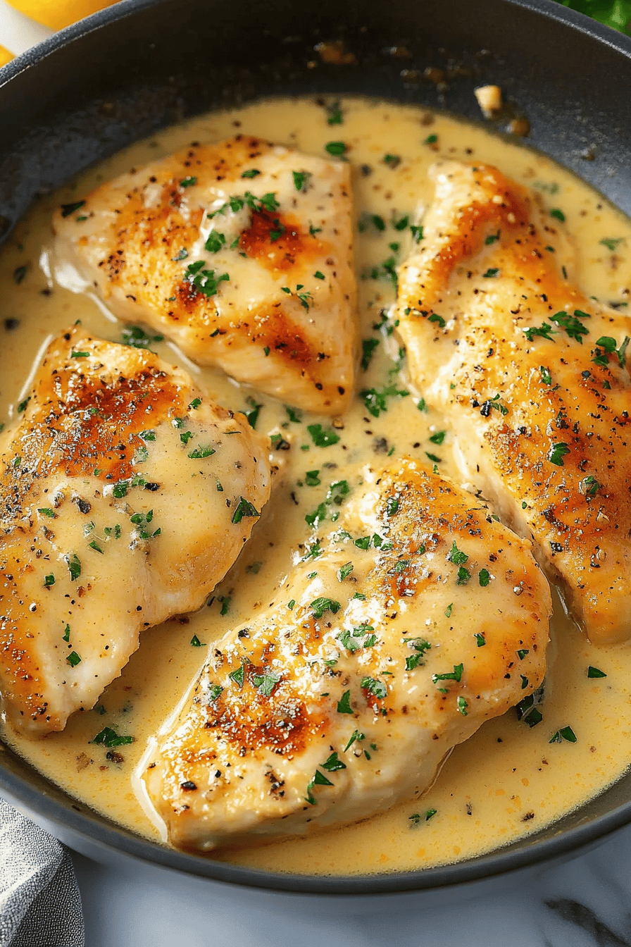 Garlic Parmesan Chicken slice on plate showing perfect texture and swirl pattern