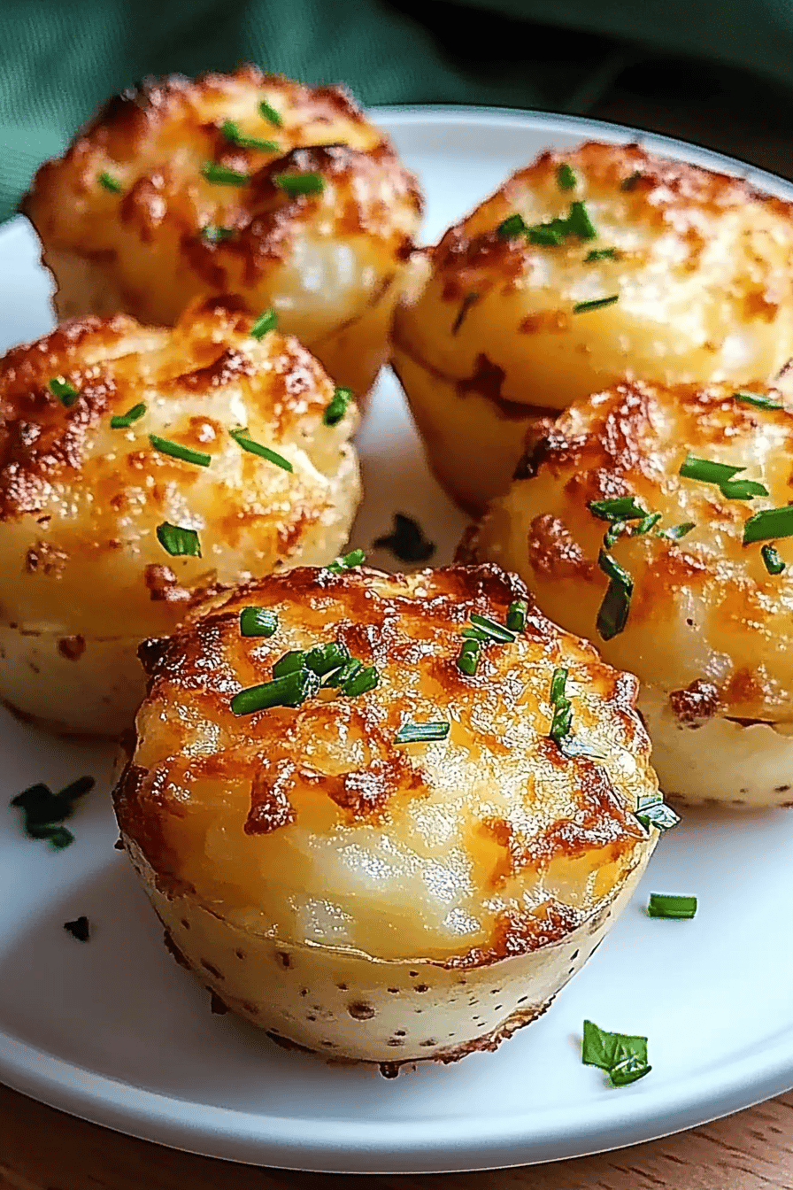 Garlic Parmesan Mashed Potato Cups final dish beautifully presented and ready to serve