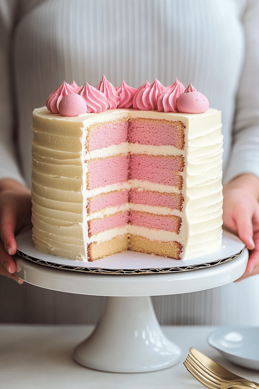 Gender Reveal Cake Ideas final dish beautifully presented and ready to serve