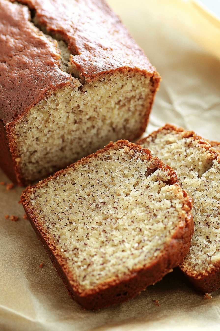 Gluten-Free Banana Bread slice on plate showing perfect texture and swirl pattern