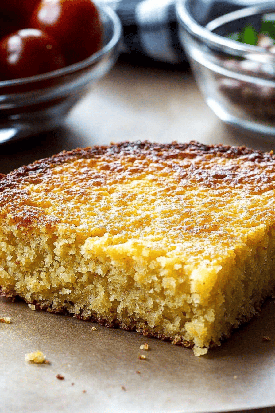 Gluten-Free Cornbread Recipe slice on plate showing perfect texture and swirl pattern