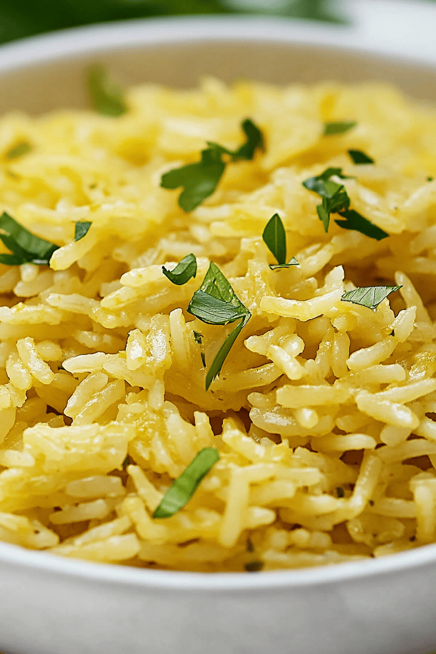 Gluten-Free Rice-A-Roni slice on plate showing perfect texture and swirl pattern