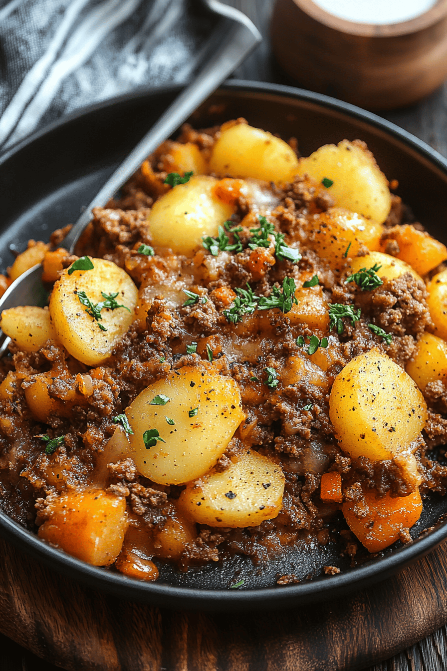 Hobo Casserole Recipe final dish beautifully presented and ready to serve