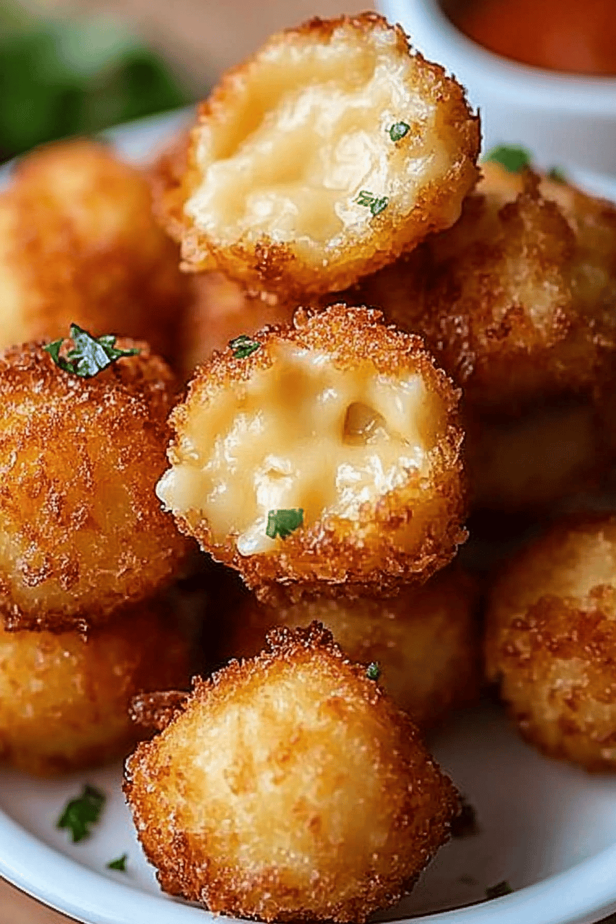 Homemade Fried Cheese Bites ingredients organized and measured on kitchen counter