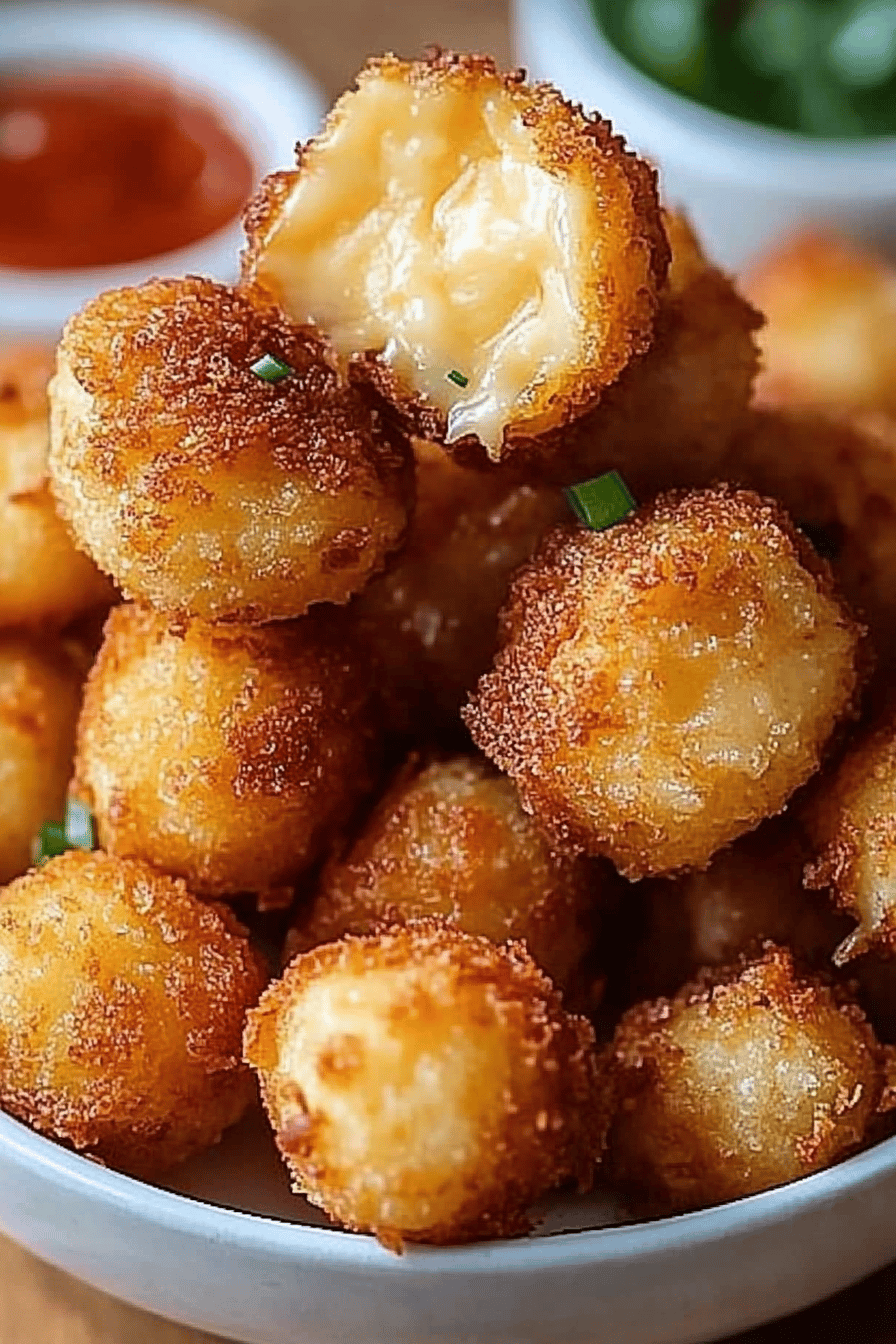 Homemade Fried Cheese Bites final dish beautifully presented and ready to serve
