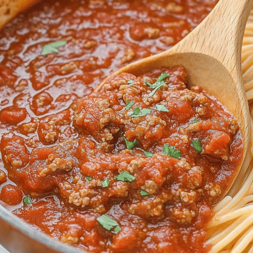Homemade Spaghetti Meat Sauce
