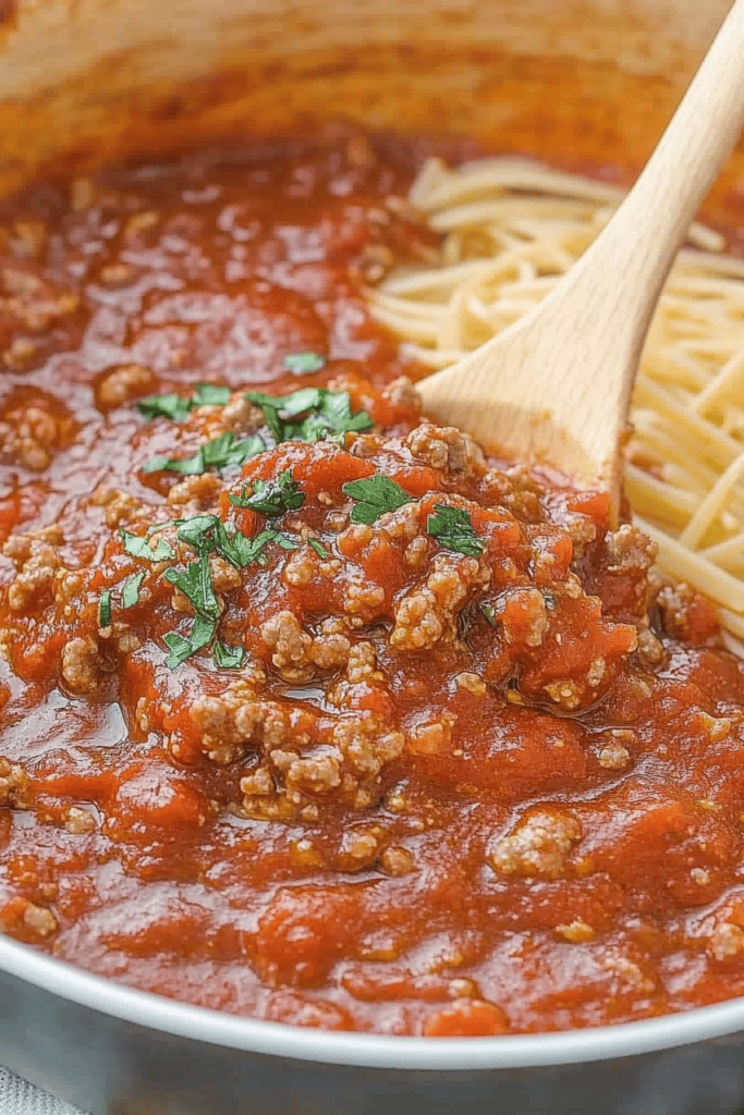 Homemade Spaghetti Meat Sauce