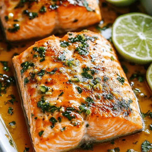 Honey Lime Garlic Butter Salmon