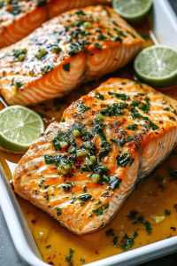 Honey Lime Garlic Butter Salmon