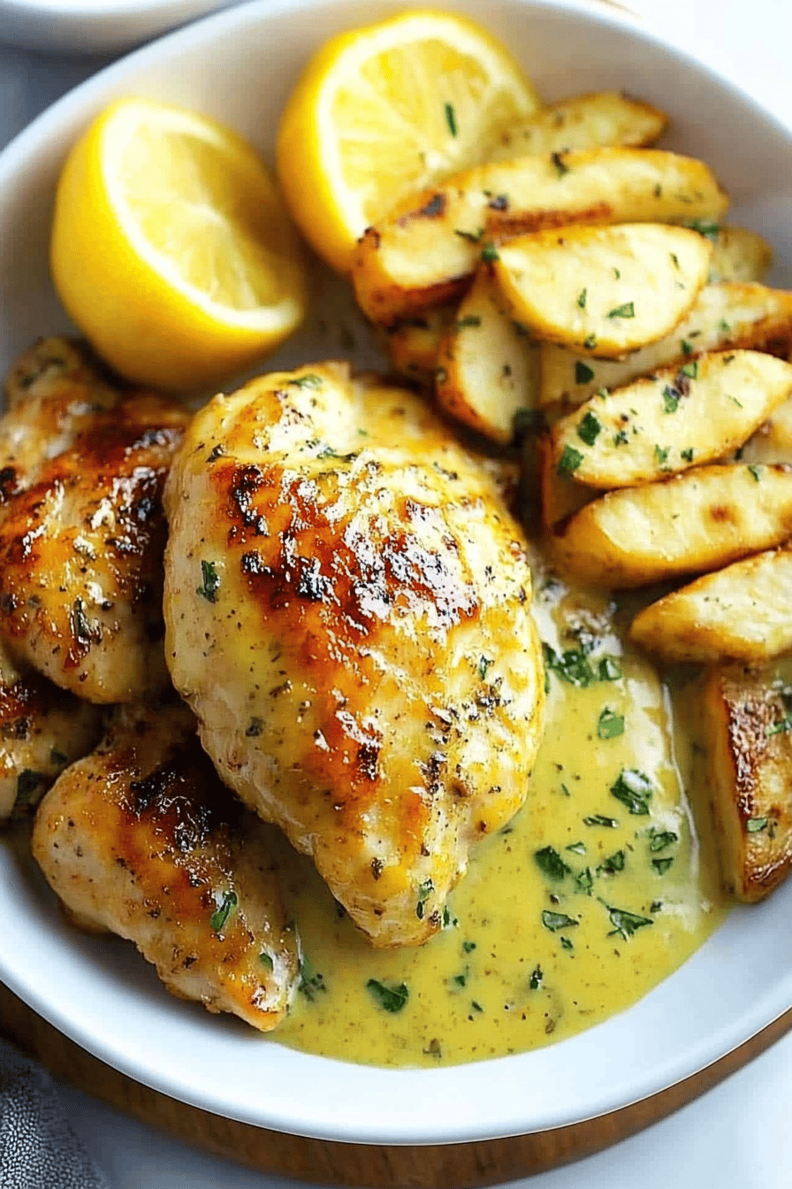 Honey Mustard Chicken final dish beautifully presented and ready to serve