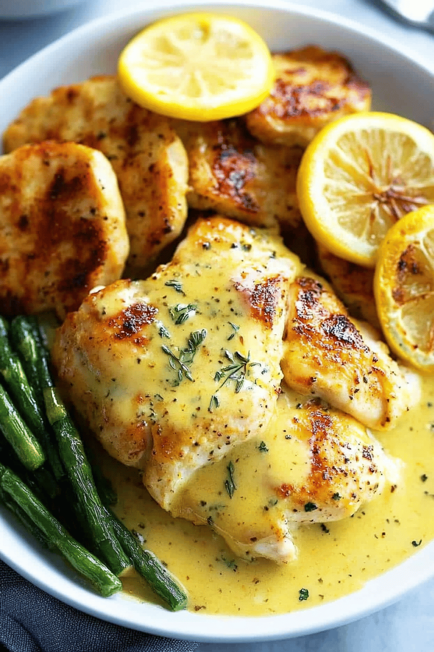 Honey Mustard Chicken slice on plate showing perfect texture and swirl pattern