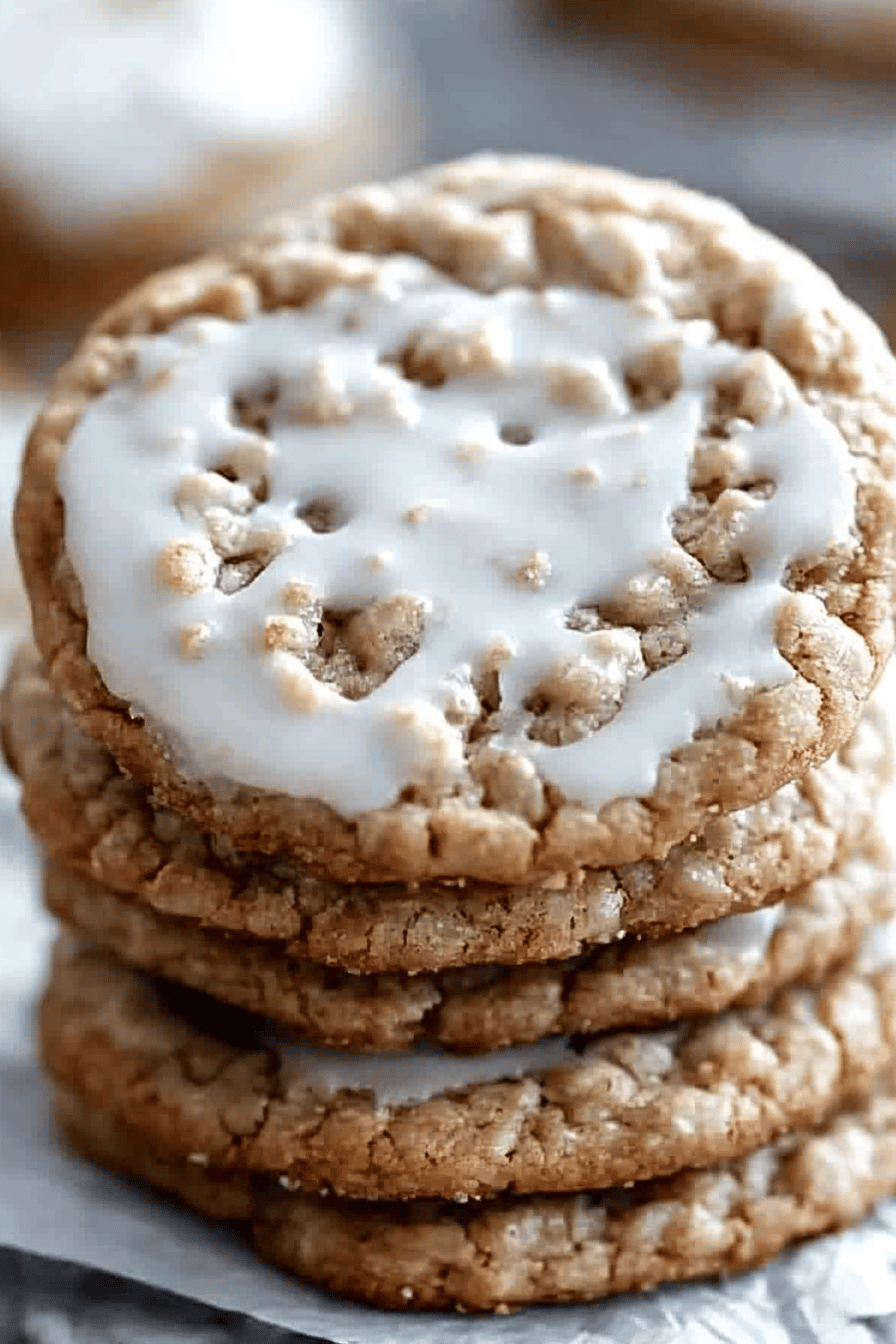 Iced Oatmeal Cookies ingredients organized and measured on kitchen counter
