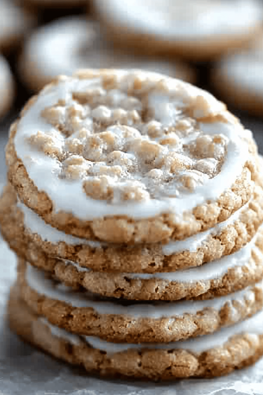 Iced Oatmeal Cookies final dish beautifully presented and ready to serve
