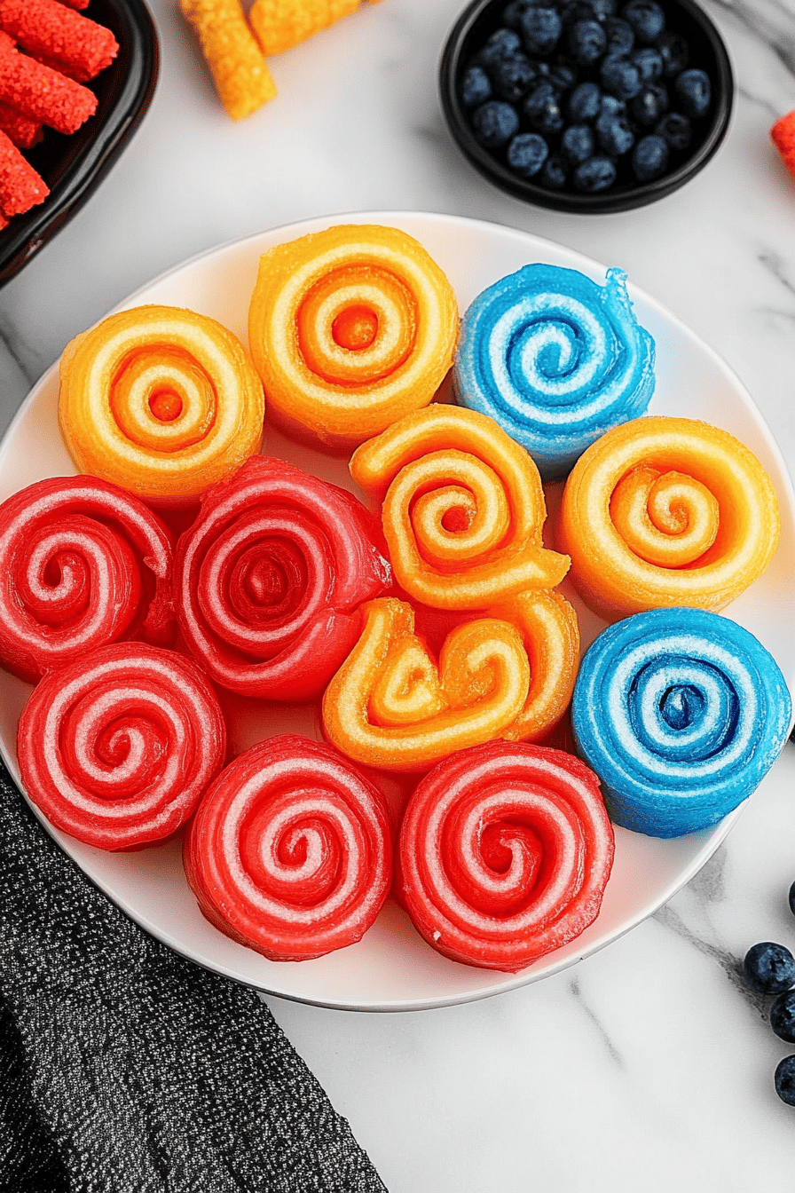 Jello Roll-Ups Recipe ingredients organized and measured on kitchen counter