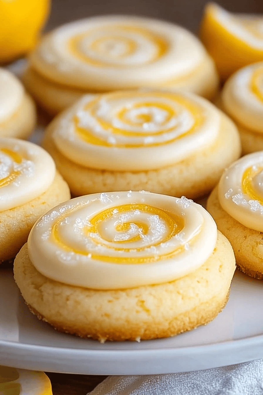 Lemon Frosted Cookies final dish beautifully presented and ready to serve