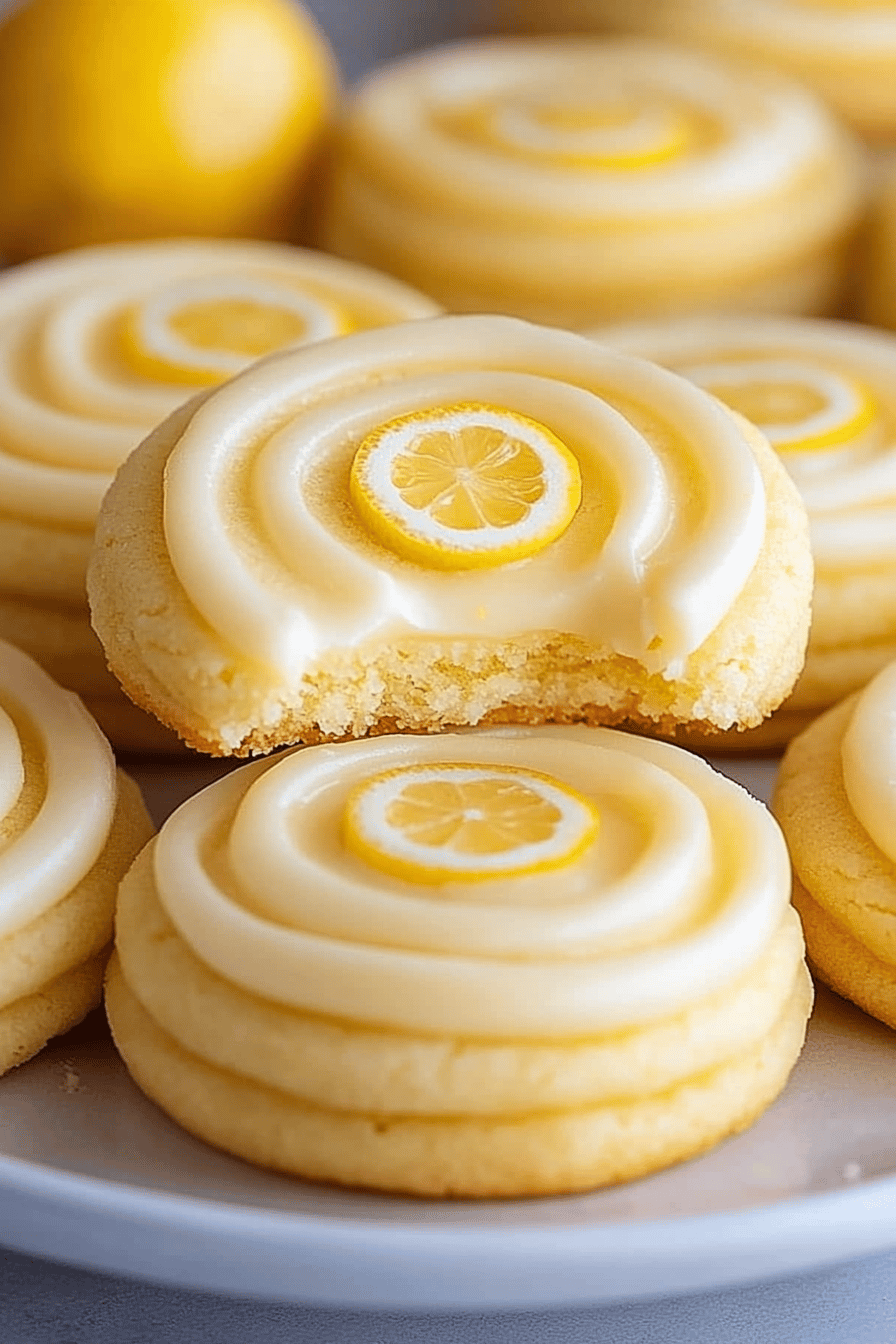 Lemon Frosted Cookies final dish beautifully presented and ready to serve