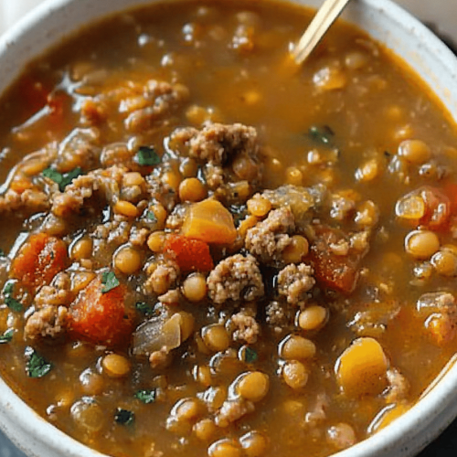 Lentil Sausage Soup