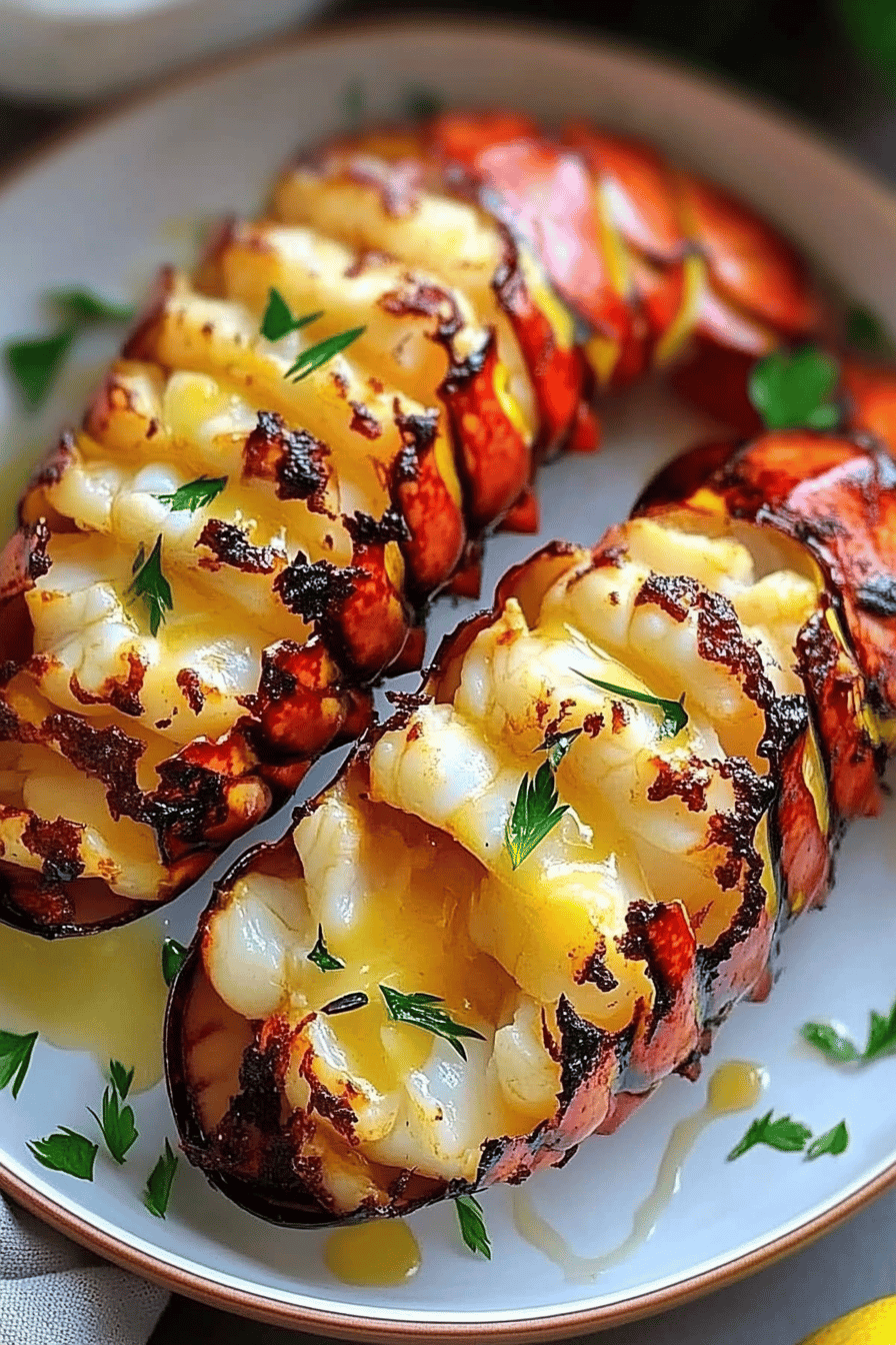 Lobster Tail Recipe final dish beautifully presented and ready to serve