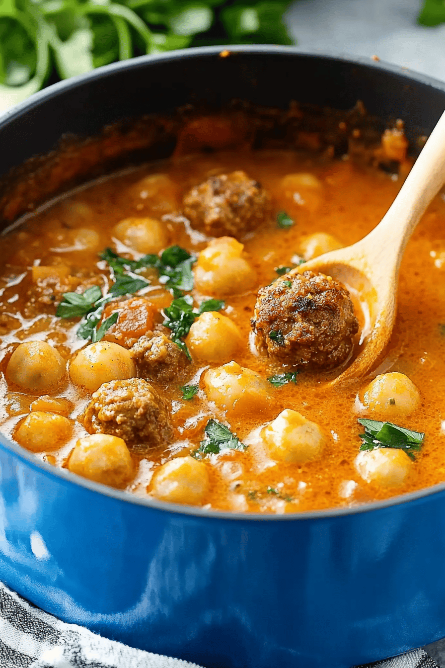 Meatball Soup Recipe final dish beautifully presented and ready to serve